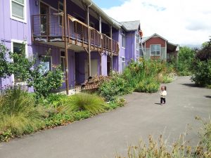 Building 2 is being painted purple.