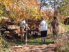 Wood harvested from our site is stored for future projects.